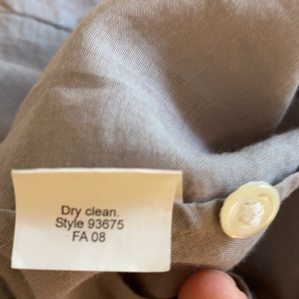 J. Crew Metallic Taupe Button-Up Blouse - Picture 5 of 5